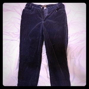 Blue corduroy high waisted jeans